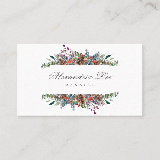 Weihnachtsbäume Visitenkarte (Vorderseite)