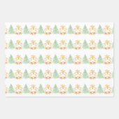 Weihnachtsbäume Wasserfarbe Gold Jahrtausende alt Geschenkpapier Set (Vorderseite 2)