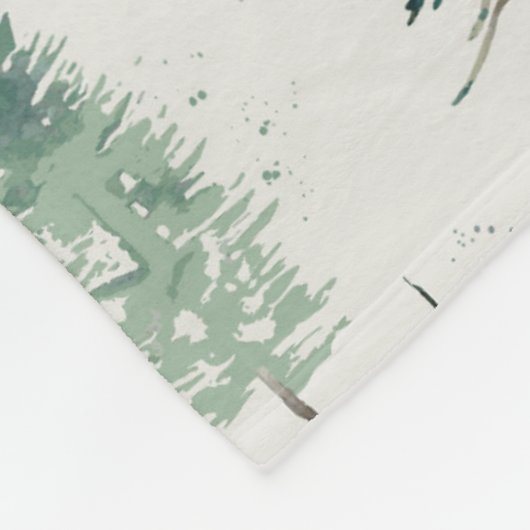 Weihnachtsbäume Wasserfarbe Weihnachtsmuster Fleecedecke (Ecke)