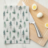Weihnachtsbäume Wasserfarbe Weihnachtsmuster Geschirrtuch (Viertel Falte)