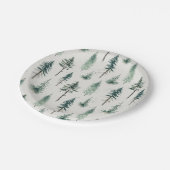 Weihnachtsbäume Wasserfarbe Weihnachtsmuster Pappteller (Schrägansicht)