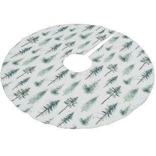 Weihnachtsbäume Wasserfarbe Weihnachtsmuster Polyester Weihnachtsbaumdecke