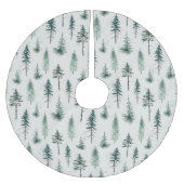 Weihnachtsbäume Wasserfarbe Weihnachtsmuster Polyester Weihnachtsbaumdecke (Vorderseite)