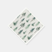 Weihnachtsbäume Wasserfarbe Weihnachtsmuster Serviette (Ecke)