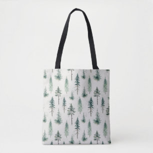 Weihnachtsbäume Wasserfarbe Weihnachtsmuster Tasche