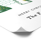 Weihnachtsbäume Wasserfarben Personalisiert Mauer Poster (Ecke)