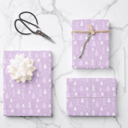 Weihnachtsbäume Weihnachten Weihnachtsbäume Weihna Geschenkpapier Set (Vorderseite)