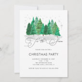 Weihnachtsbäume Weihnachtsbäume Weihnachtsfest Par Einladung (Vorderseite)
