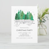 Weihnachtsbäume Weihnachtsbäume Weihnachtsfest Par Einladung (Stehend Vorderseite)