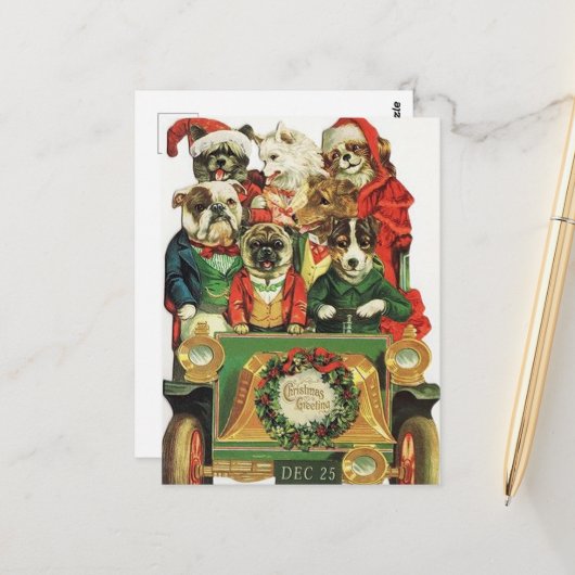 Weihnachtsbäume Weihnachtsfest Postkarte (Vorderseite/Rückseite Beispiel)