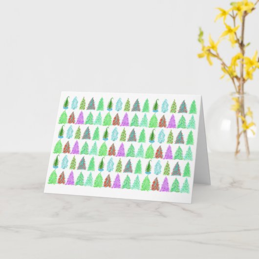 Weihnachtsbaume!Weihnachtskarte Karte (Gelbe Blume)