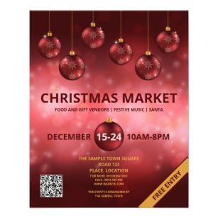 Weihnachtsbäume - Weihnachtsmarkt Flyer