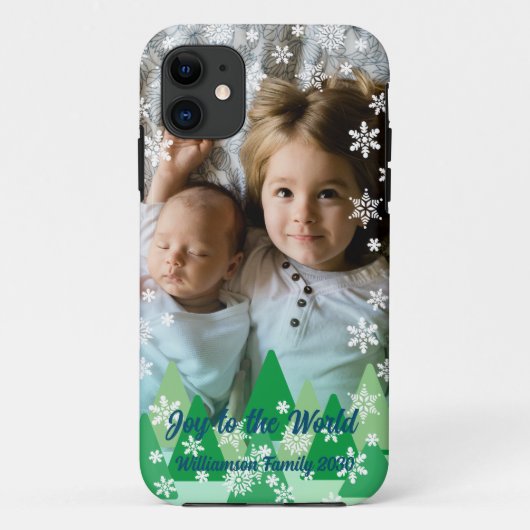 Weihnachtsbäume Weiße Schneeflocken Freude an der Case-Mate iPhone Hülle (Rückseite)