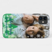 Weihnachtsbäume Weiße Schneeflocken Freude an der Case-Mate iPhone Hülle (Rückseite (Horizontal))
