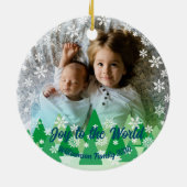 Weihnachtsbäume Weiße Schneeflocken Freude an der Keramik Ornament (Hinten)