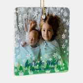 Weihnachtsbäume Weiße Schneeflocken Freude an der Keramikornament (Rechts)