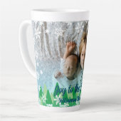 Weihnachtsbäume Weiße Schneeflocken Freude an der Milchtasse (Linke Ecke)