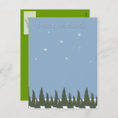 Weihnachtsbäume Weltfrieden Feiertagspostkarte (Vorne/Hinten)