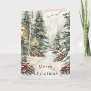 Weihnachtsbäume Winter Schnee Karte