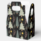 Weihnachtsbäume Wintermuster Party Holz Moderne Geschenkschachtel (Geöffnet)