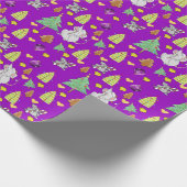Weihnachtsbäume Wrapping Papier Maus Lila Käse Geschenkpapier (Ecke)