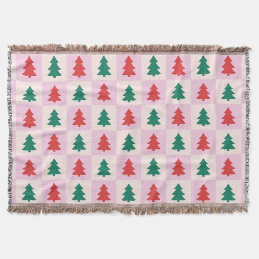 Weihnachtsbäume Wurfdecke Decke (Vorderseite)