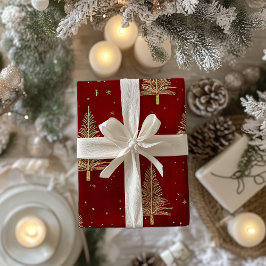 Weihnachtsbäume zum Feiern Geschenkpapier