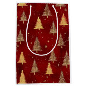 Weihnachtsbäume zum Feiern Mittlere Geschenktüte (Vorderseite)