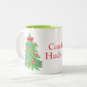 Weihnachtsbäume Zweifarbige Tasse (Vorderseite Links)