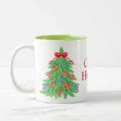Weihnachtsbäume Zweifarbige Tasse (Links)