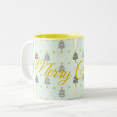 Weihnachtsbaume Zweifarbige Tasse (Vorderseite Links)