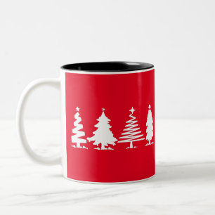 Weihnachtsbäume Zweifarbige Tasse