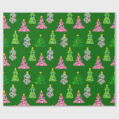 Weihnachtsbaumen 2 geschenkpapier (Flach)