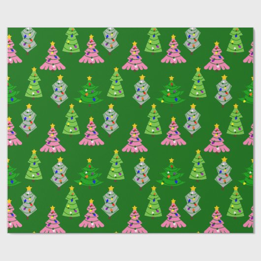 Weihnachtsbaumen 2 geschenkpapier (Flach)