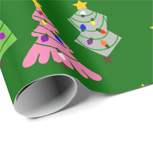 Weihnachtsbaumen 2 geschenkpapier (Rolleneckpunkt)