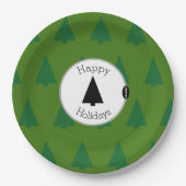 Weihnachtsbaumen Abendessen Tafel HAMbyWG Pappteller (Vorderseite)