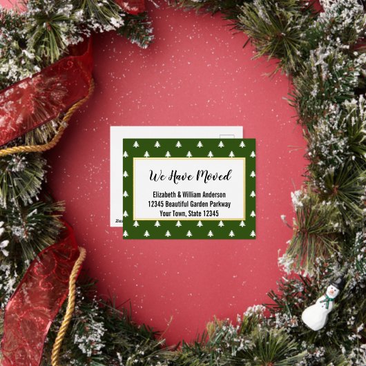 Weihnachtsbaumen Ankündigung zum Grünen und Weißen (InSitu)