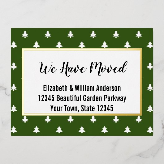 Weihnachtsbaumen Ankündigung zum Grünen und Weißen (Vorderseite)