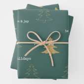 Weihnachtsbaumen aus Gold Glitzer Zitate für Pine Geschenkpapier Set (Beispiel)