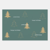 Weihnachtsbaumen aus Gold Glitzer Zitate für Pine Geschenkpapier Set (Vorderseite)