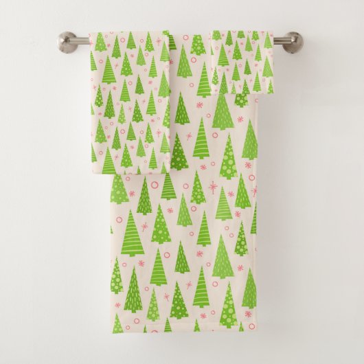 Weihnachtsbaumen Badhandtuch Set (Insitu)
