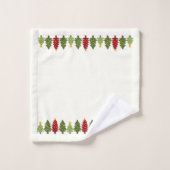 Weihnachtsbaumen Badhandtuch Set (Waschlappen)