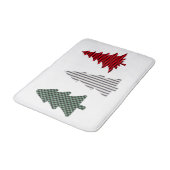 Weihnachtsbaumen Bath Mat Badematte (Schrägansicht)