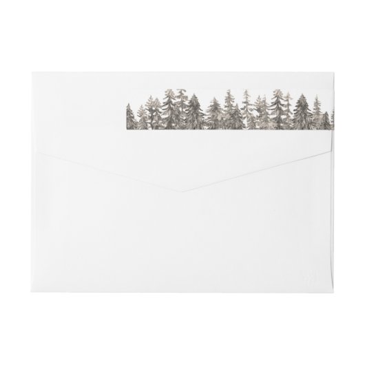 Weihnachtsbaumen bemalten Umschlag um das Adresset (Rückseite)