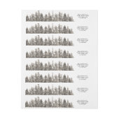 Weihnachtsbaumen bemalten Umschlag um das Adresset (Bogen)