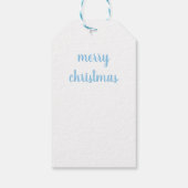 Weihnachtsbaumen Blaues Muster Geschenkanhänger (Rückseite)