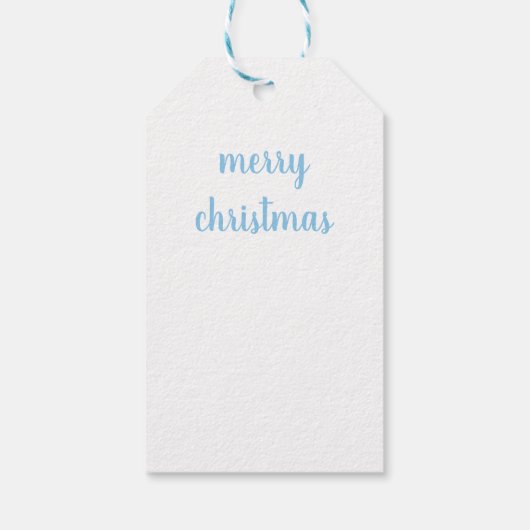 Weihnachtsbaumen Blaues Muster Geschenkanhänger (Rückseite)