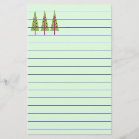 Weihnachtsbaumen Briefpapier (Vorderseite)