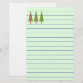 Weihnachtsbaumen Briefpapier (Vorne/Hinten)