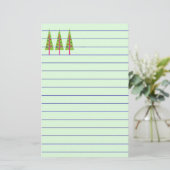 Weihnachtsbaumen Briefpapier (Stehend Vorderseite)